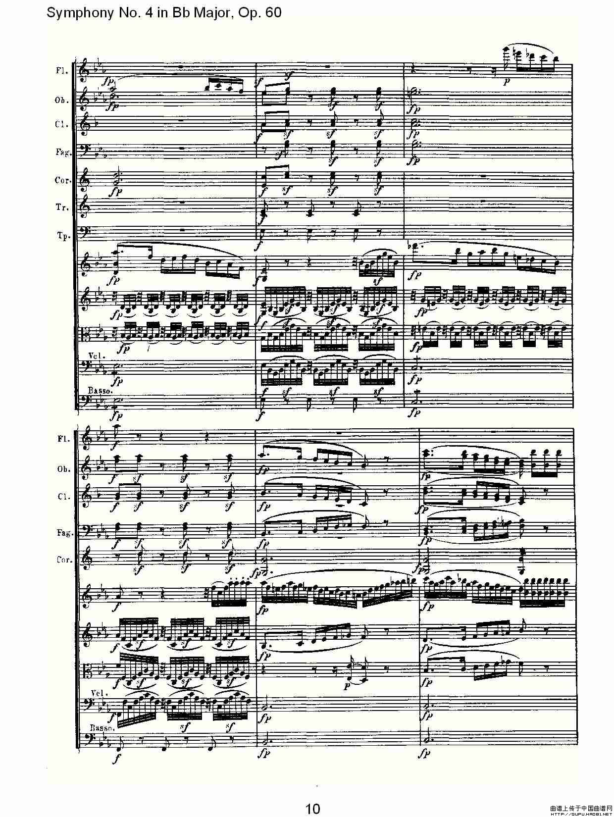 bB大调第四交响曲 Op.60第二乐章
