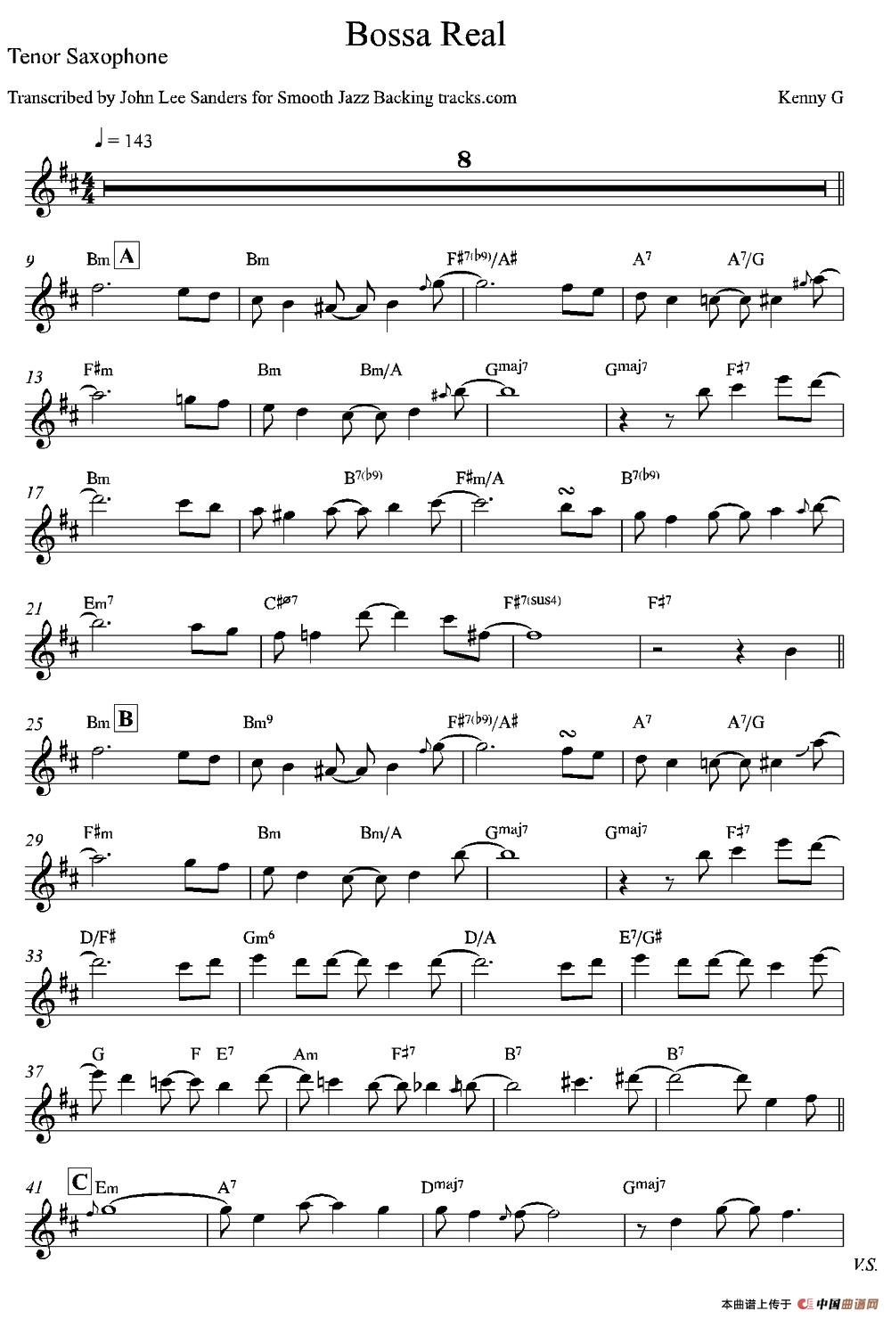 Bossa Real（次中音萨克斯）