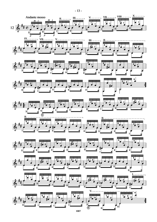 卡尔卡西25首练习曲（12）吉他谱