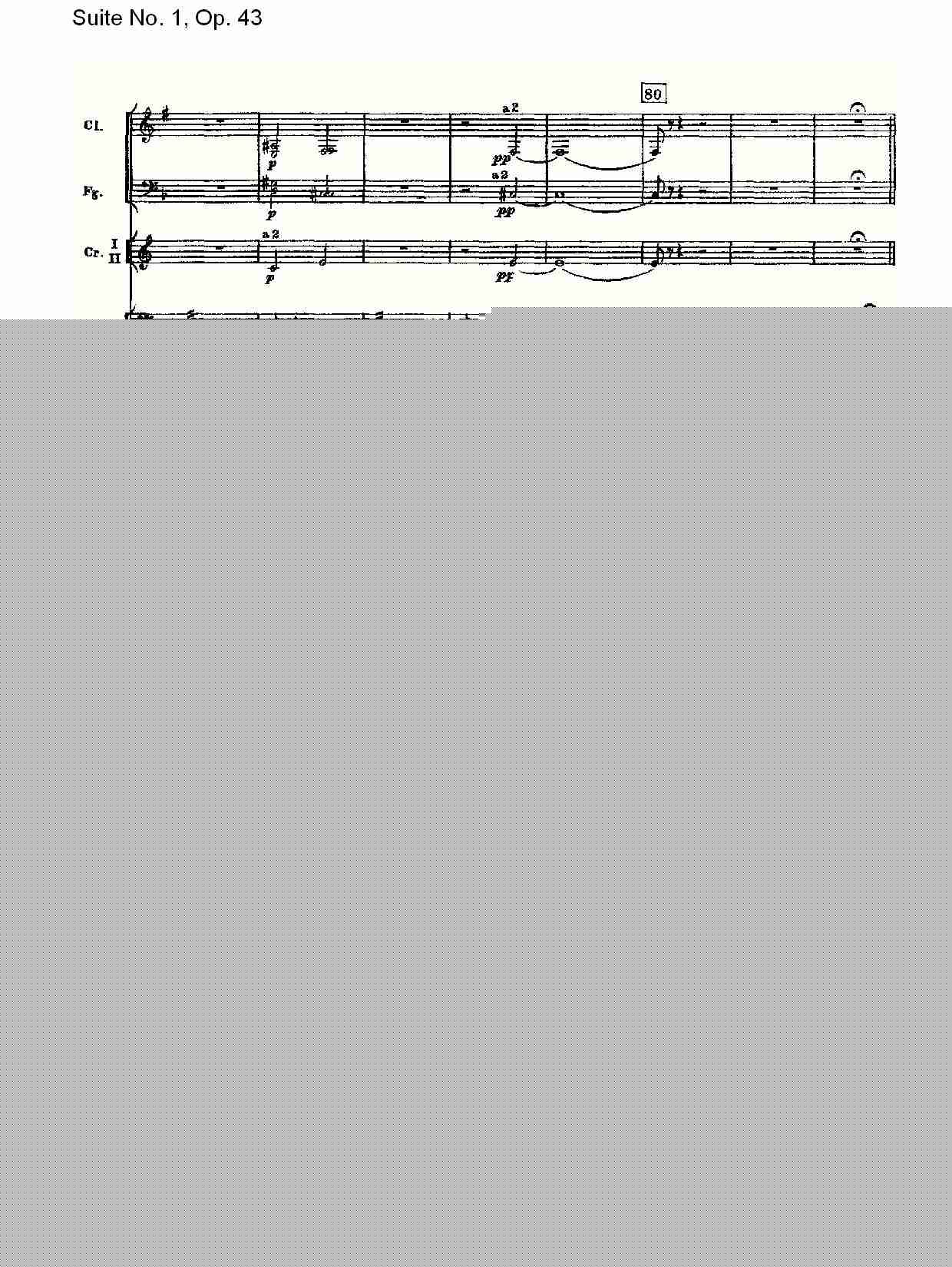 Suite No.1, Op.43   第一套曲,Op.43第一乐章（一）