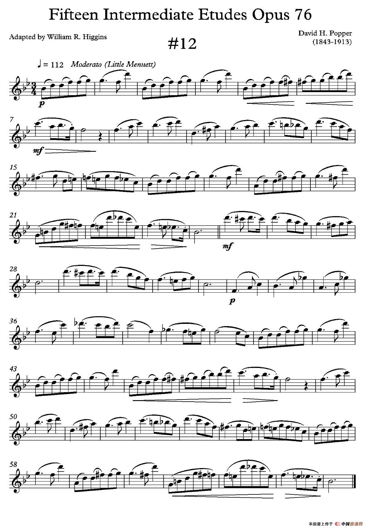 中级练习曲15首 Op76（12）