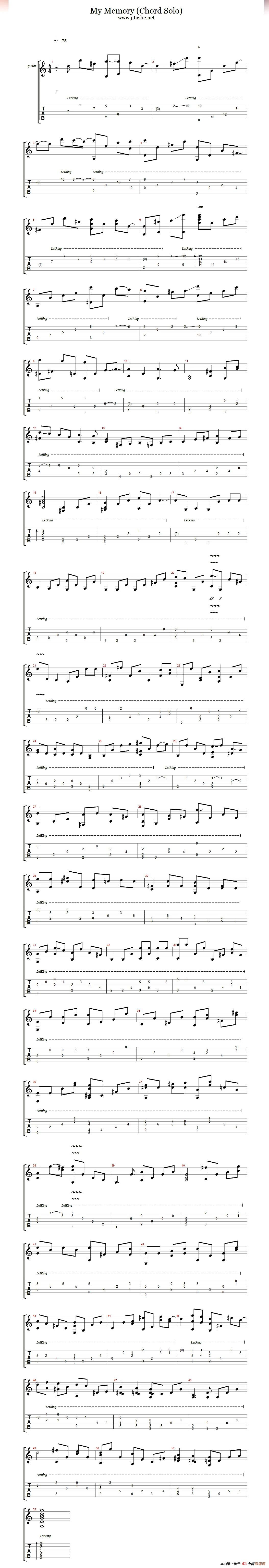 My Memory（指弹独奏）
