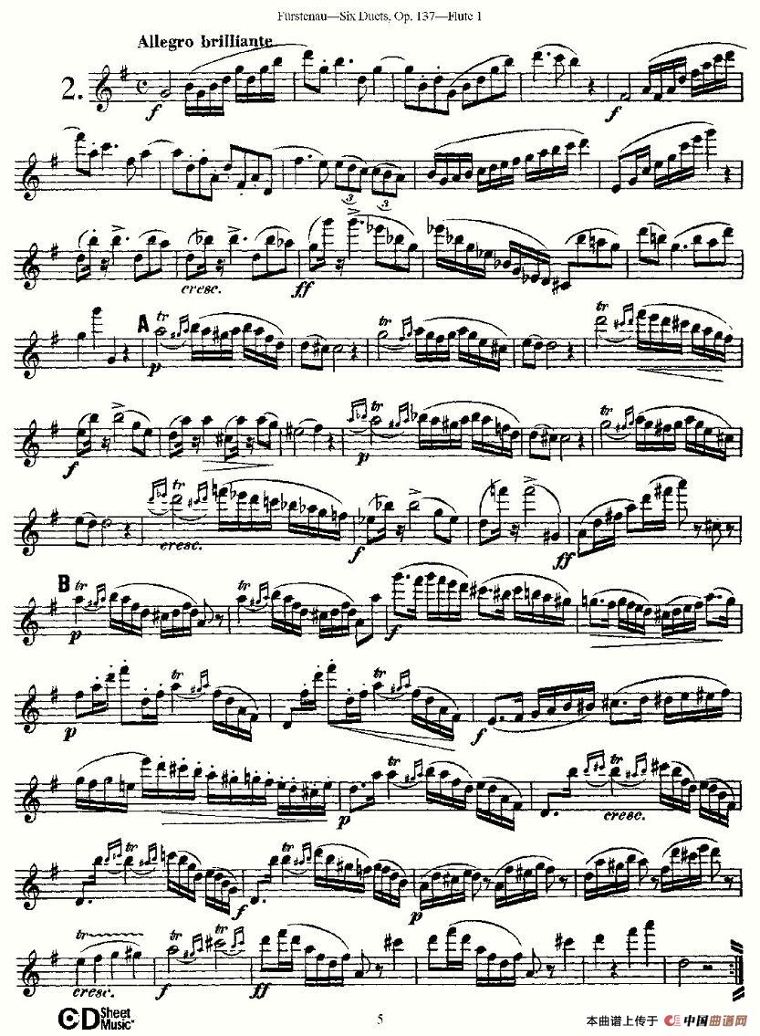 Six Duets, Op.137 之二（二重奏 六首作品 137号）