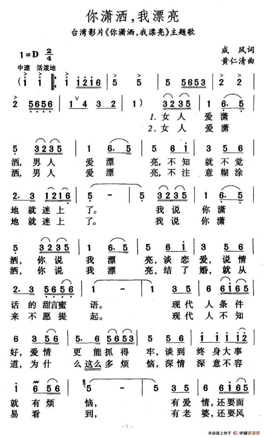 你潇洒，我漂亮（台湾影片《你潇洒，我漂亮》