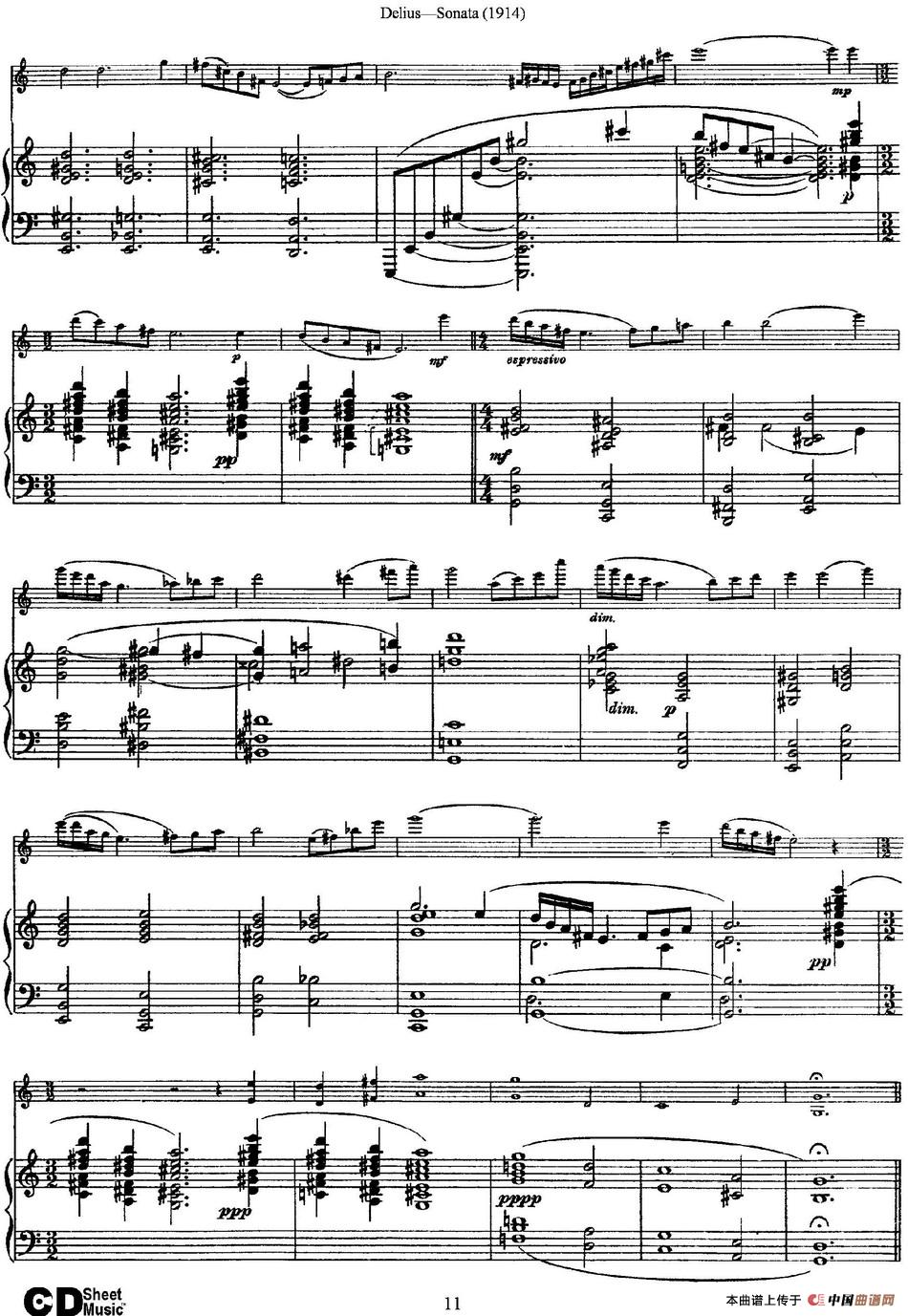 Delius Sonata（小提琴+钢琴伴奏）