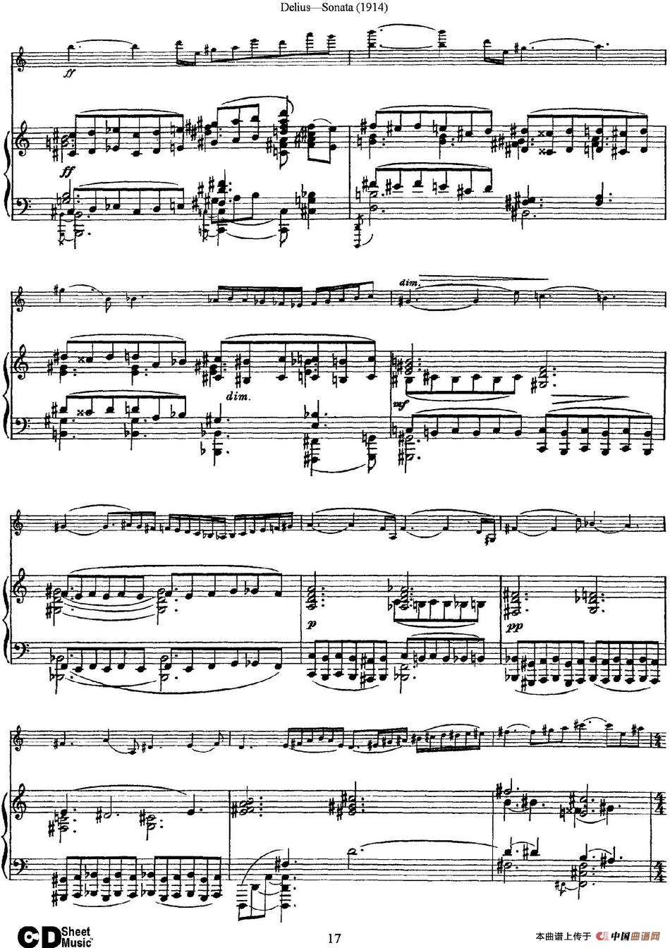 Delius Sonata（小提琴+钢琴伴奏）