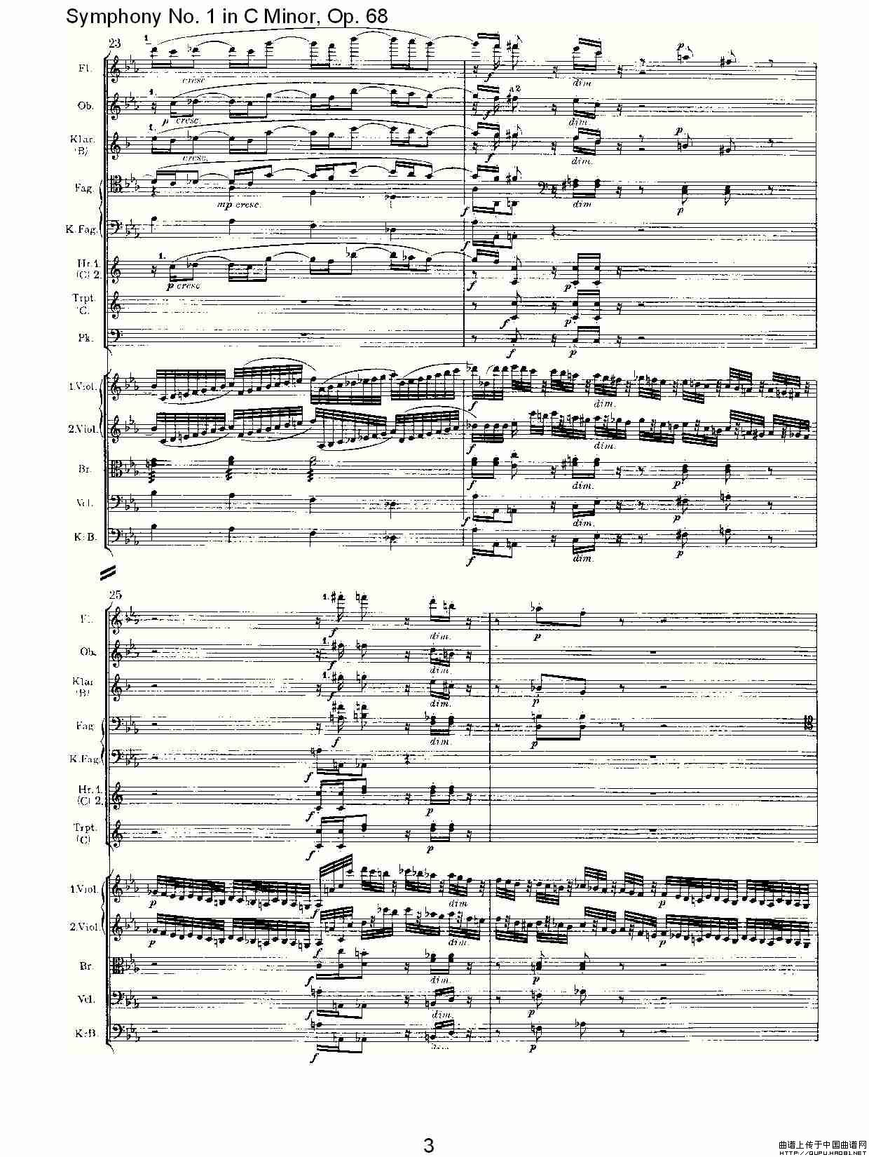C小调第一交响曲, Op.68 第四乐章（一）