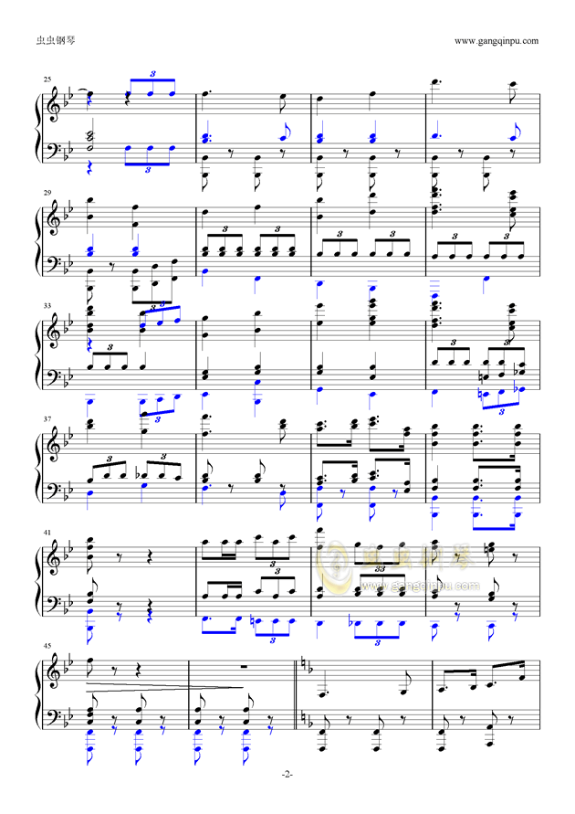 德国空军进行曲钢琴谱