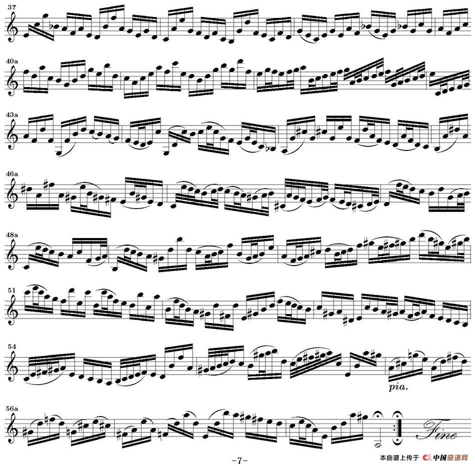 Bach Sonata BWV1003（无伴奏小提琴组曲）