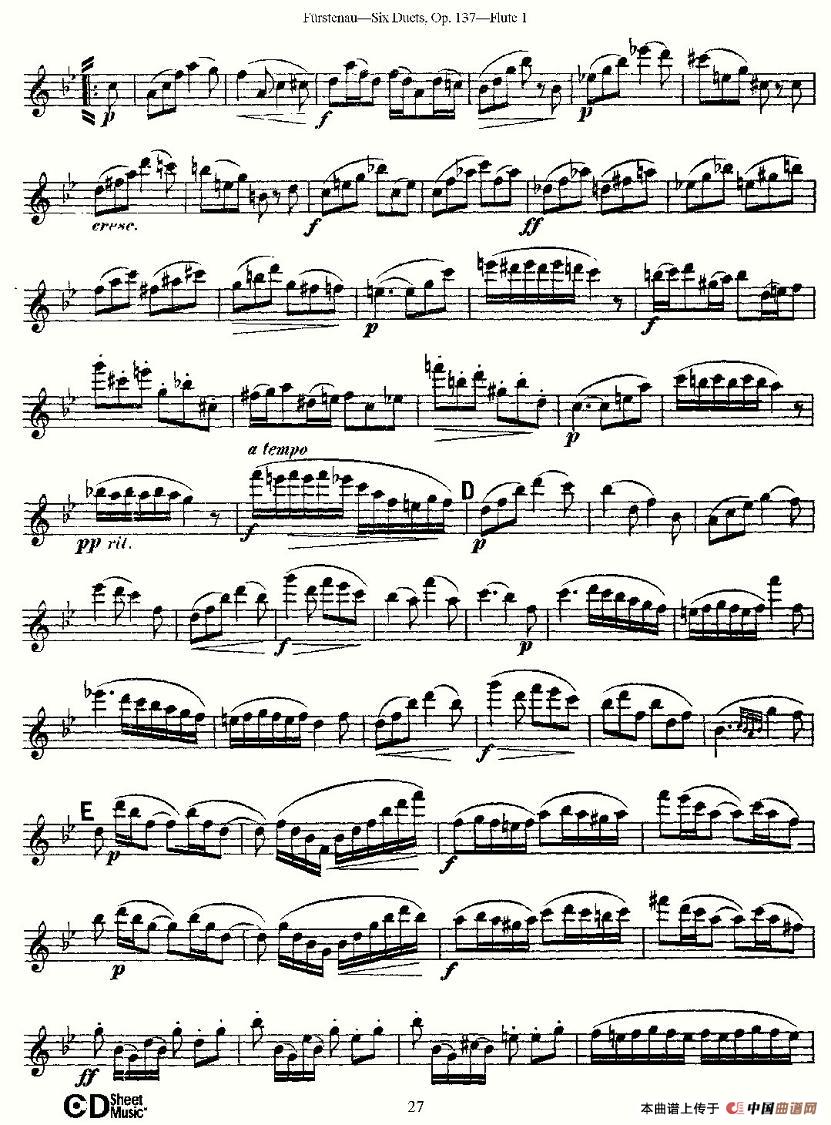 Six Duets, Op.137 之五（二重奏 六首作品 137号）