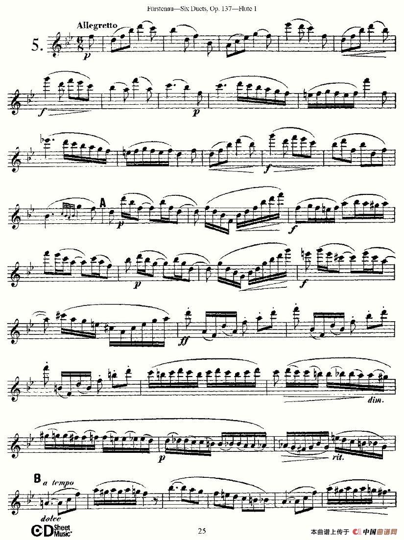 Six Duets, Op.137 之五（二重奏 六首作品 137号）