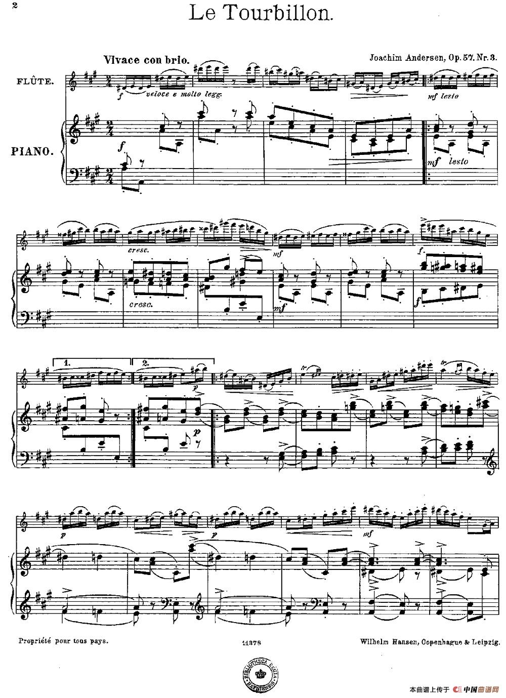 Le Tourbillon（Op.57 No.3）（长笛+钢琴伴奏）
