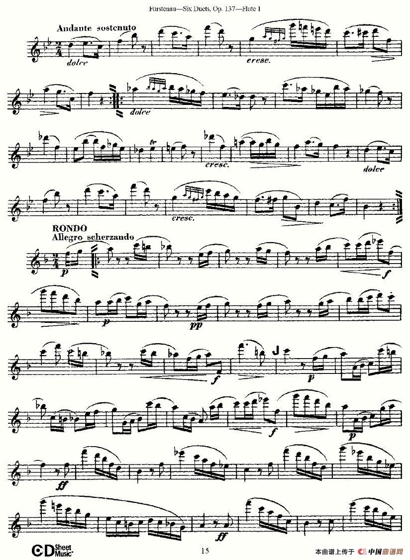 Six Duets, Op.137 之三（二重奏 六首作品 137号）