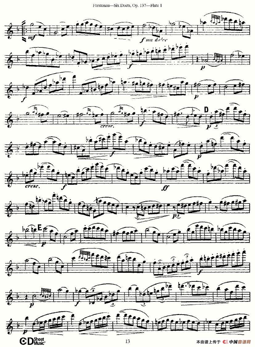 Six Duets, Op.137 之三（二重奏 六首作品 137号）