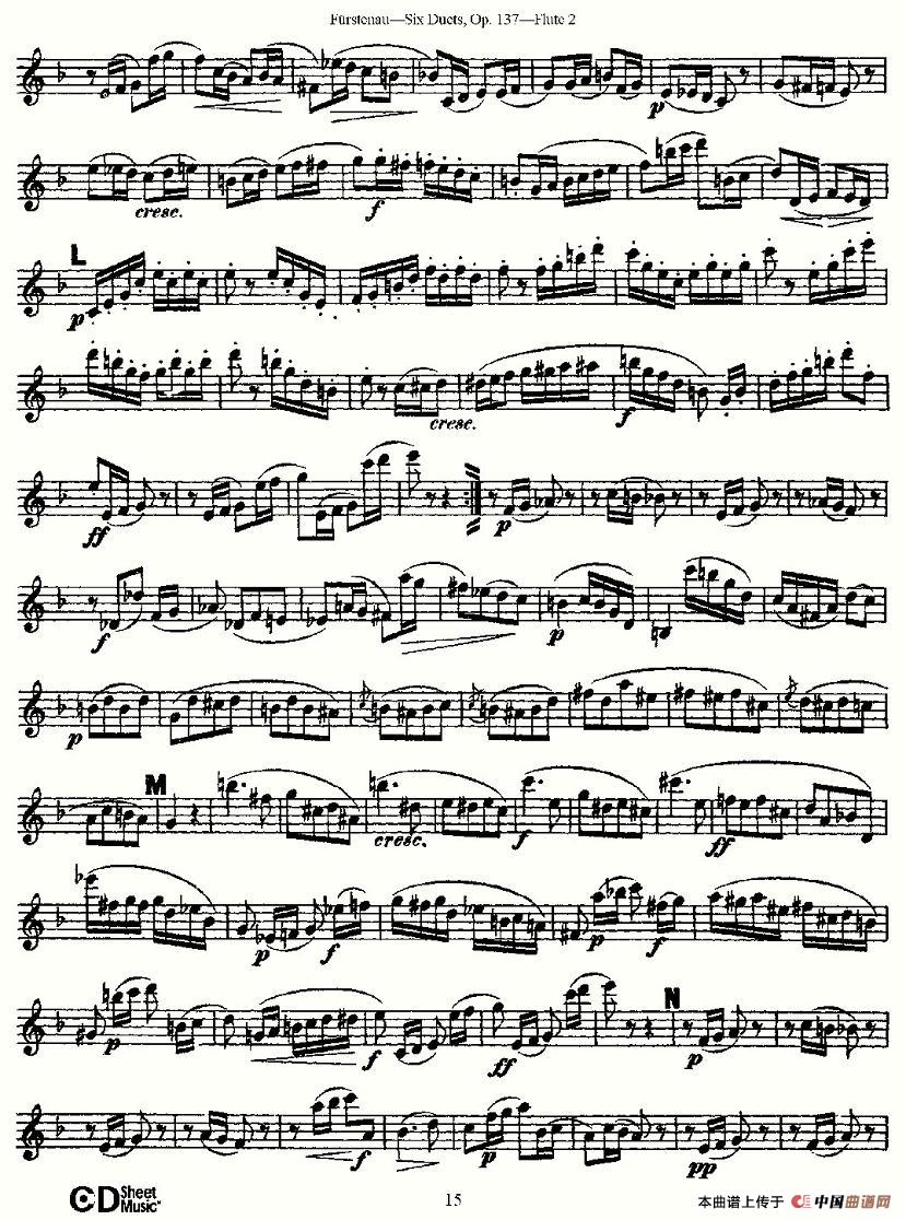 Six Duets, Op.137 之三（二重奏 六首作品 137号）