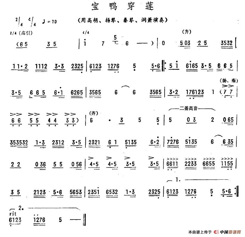 宝鸭穿莲
