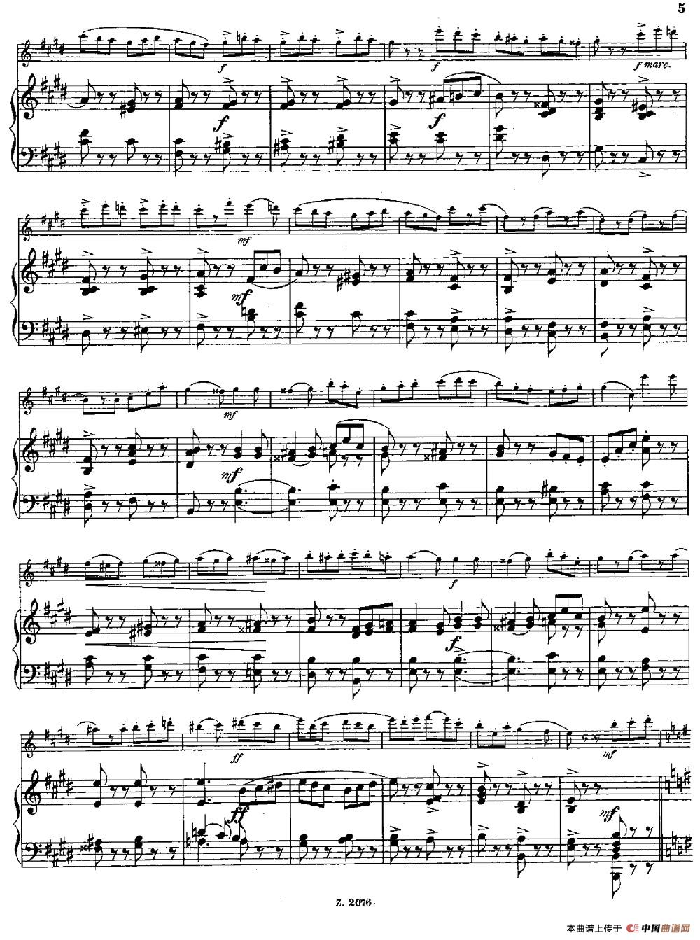 Tarantelle（Op.55 No.8）（长笛+钢琴伴奏）