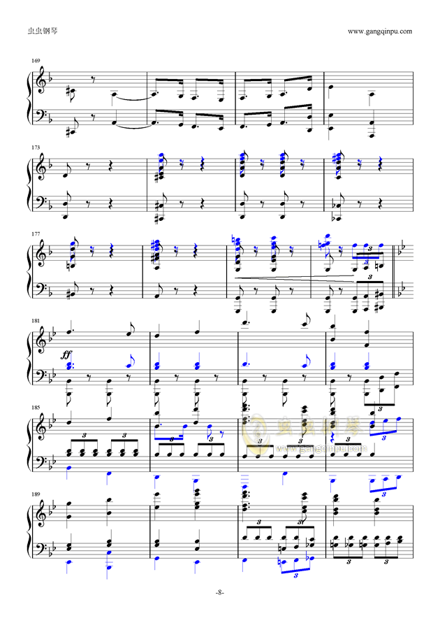 德国空军进行曲钢琴谱