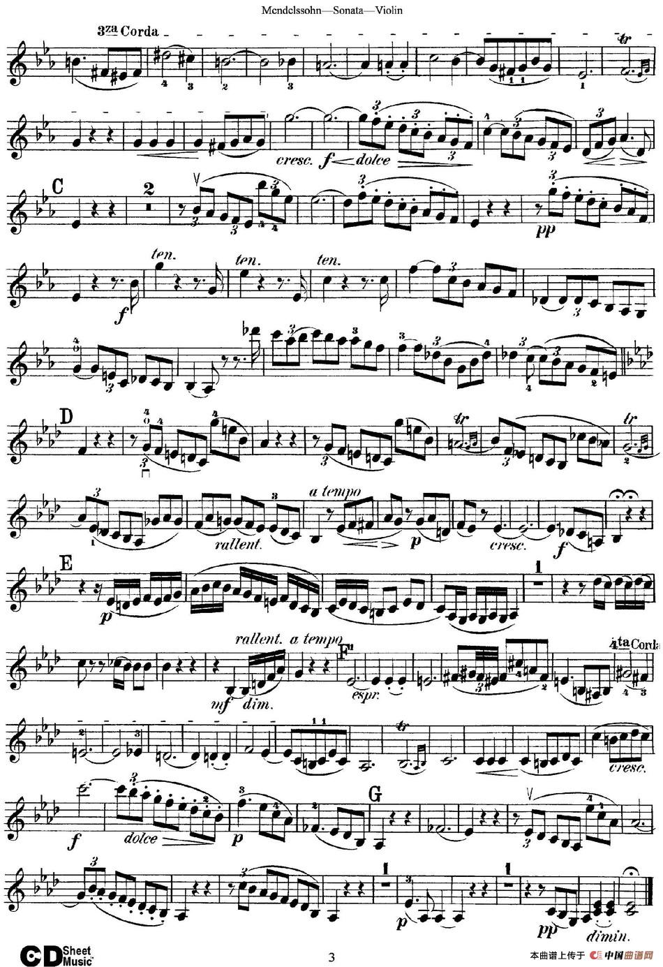 Mendelssohn Violin Sonata