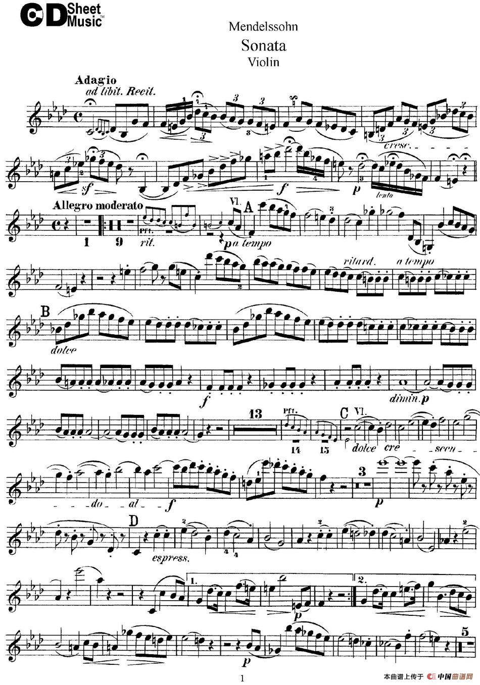 Mendelssohn Violin Sonata