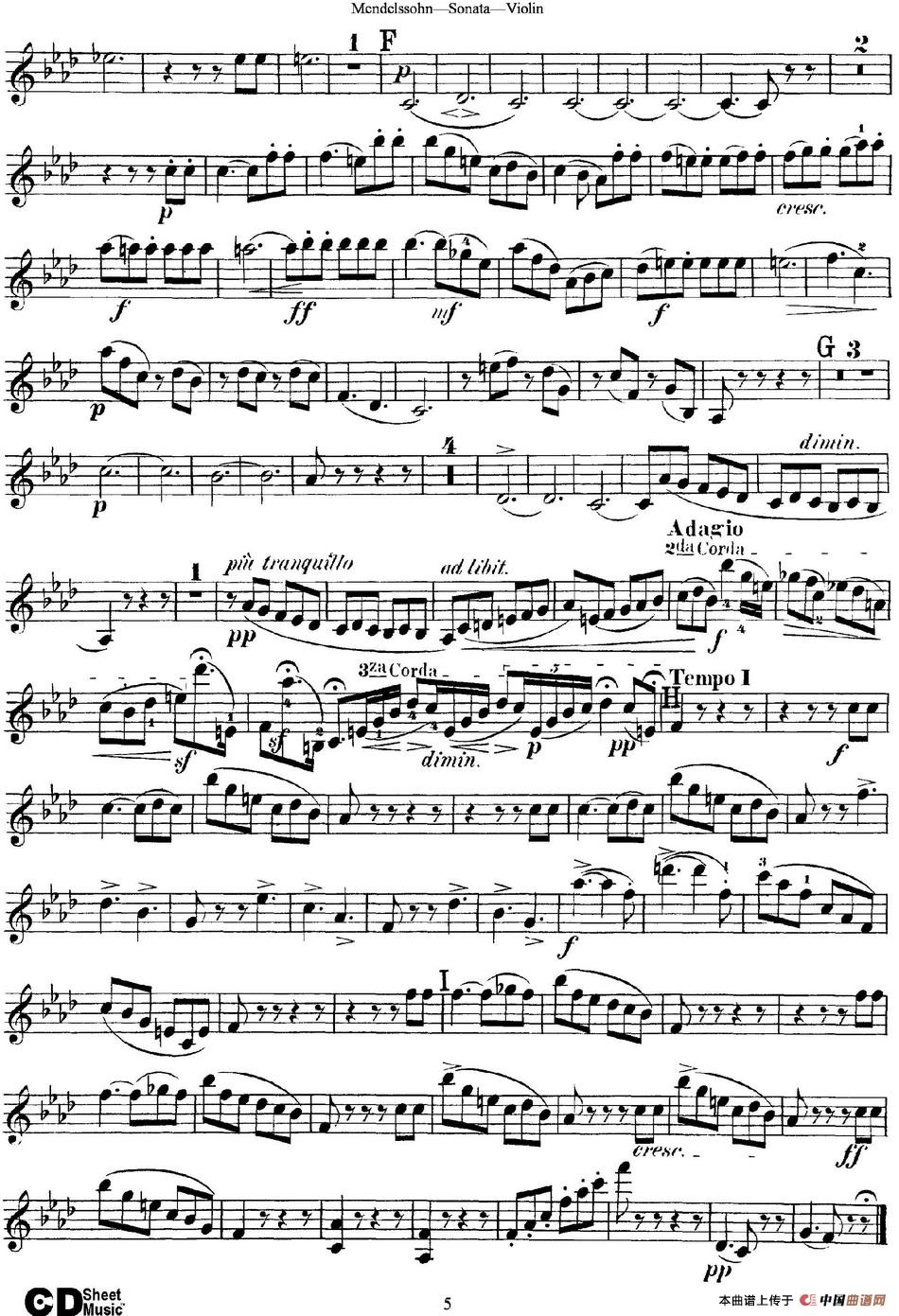 Mendelssohn Violin Sonata