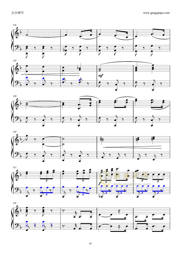 德国空军进行曲钢琴谱