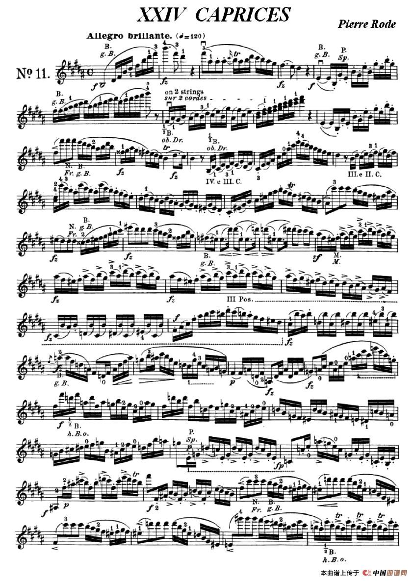 24首小提琴练习曲之11