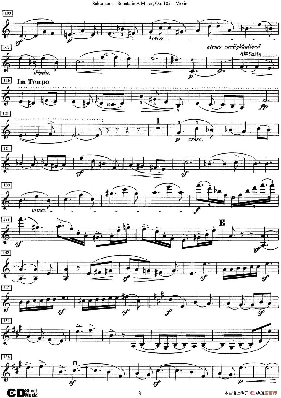 Violin Sonata in A minor Op.105