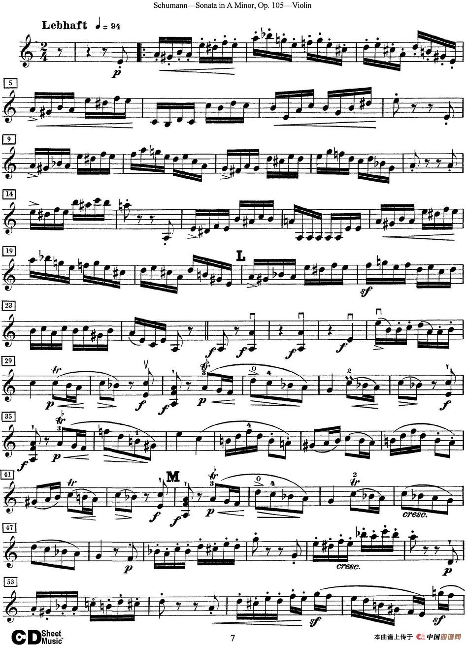 Violin Sonata in A minor Op.105