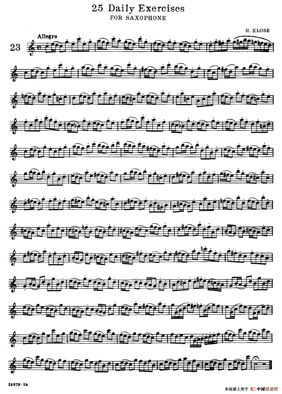 klose - 25首萨克斯练习曲（23）