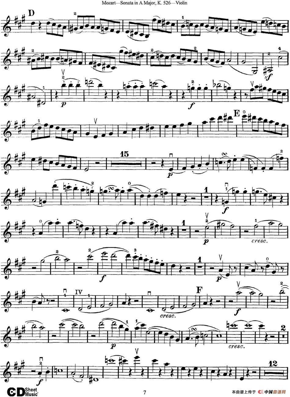 Violin Sonata in A Major K.526