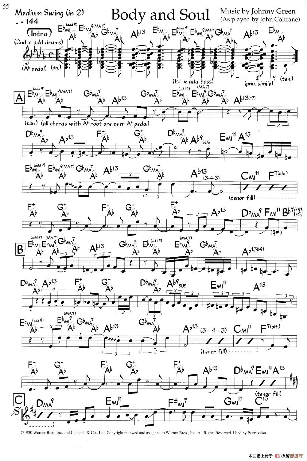 Body and Soul（爵士钢琴曲）