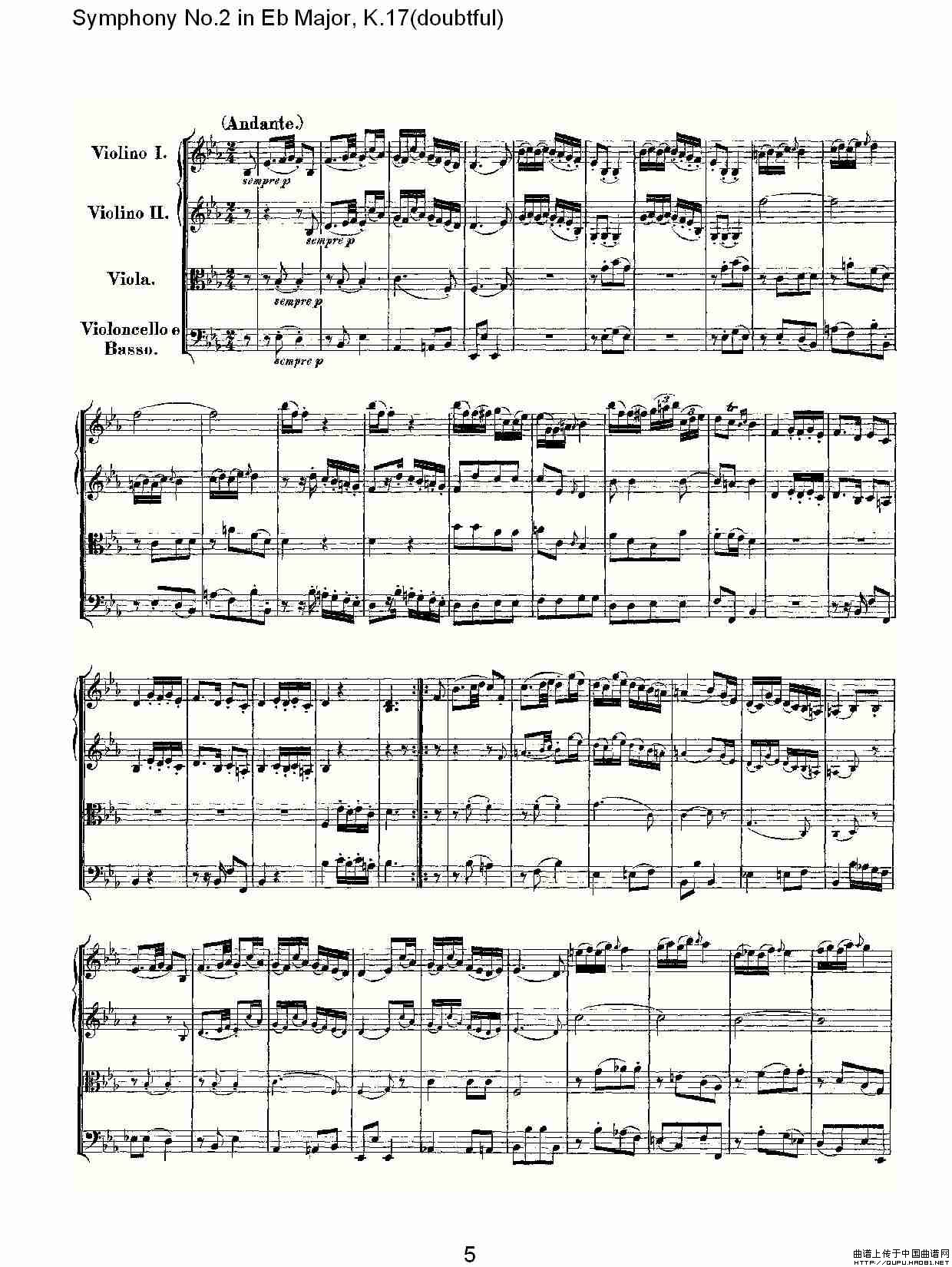 Symphony No.2 in Bb Major（doubtful))，K.1）