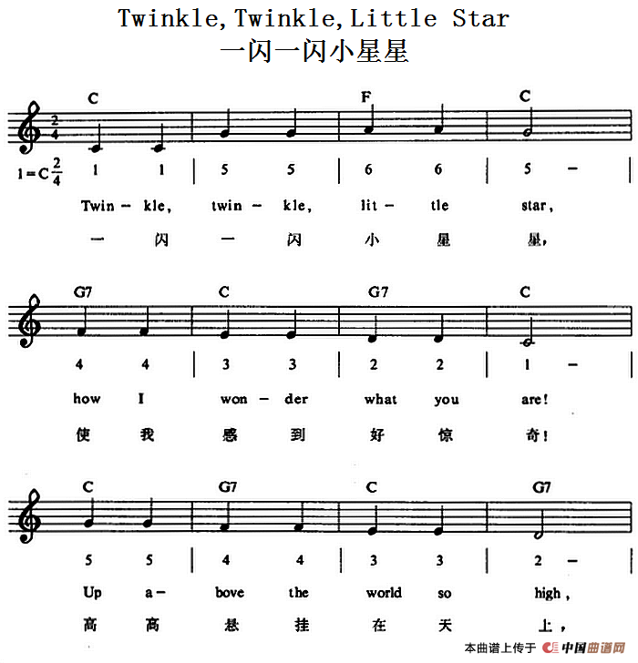 TwinkleTwinkleLittle Star（一闪一闪小星星）