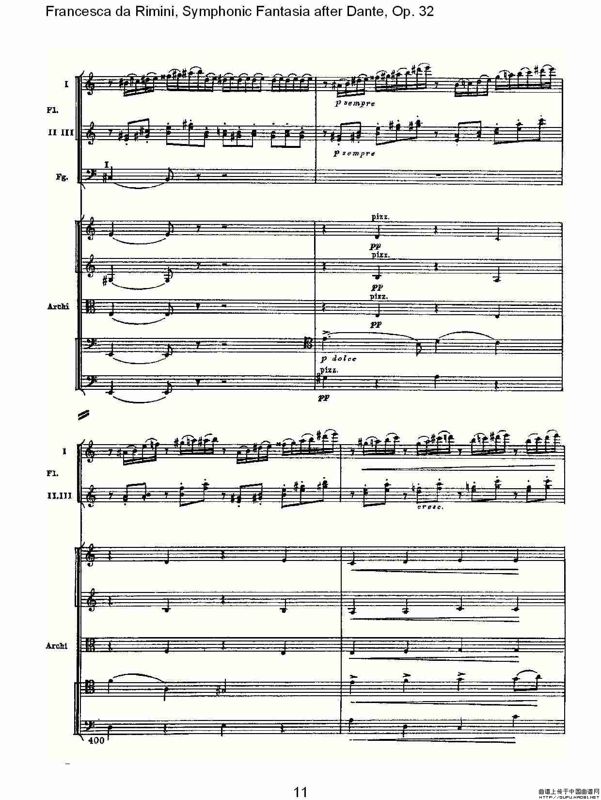 Francesca da Rimini, 但丁幻想曲Op.32 第二部（一）