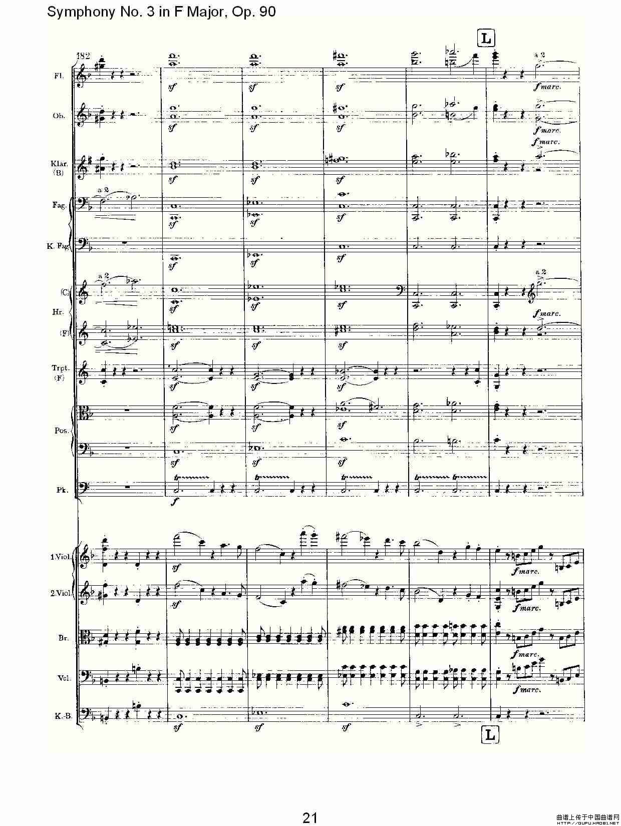 F大调第三交响曲, Op.90第一乐章
