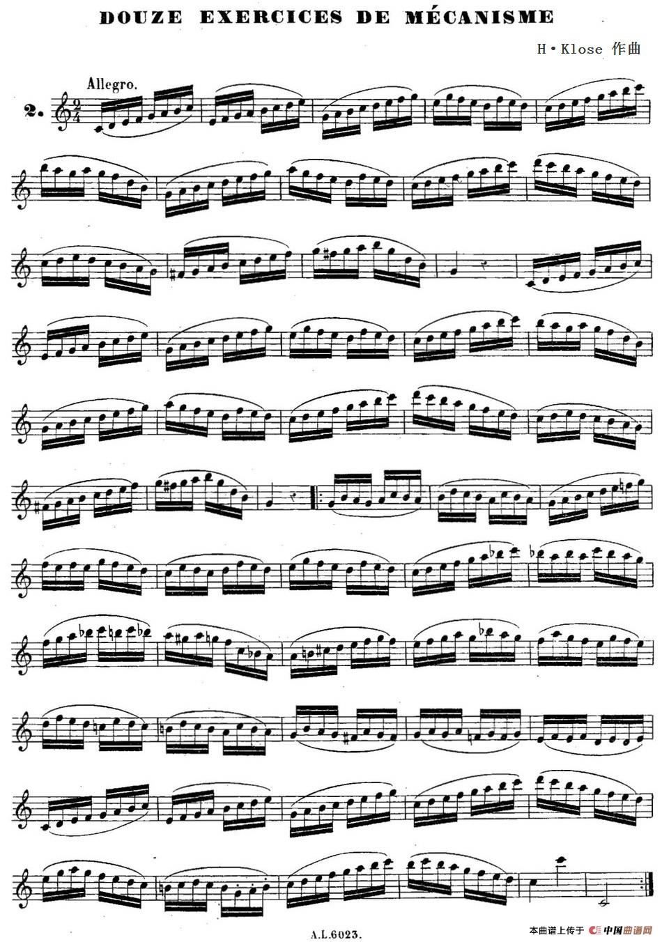 H·Klose练习曲（douze exercices de mecanisme—2）