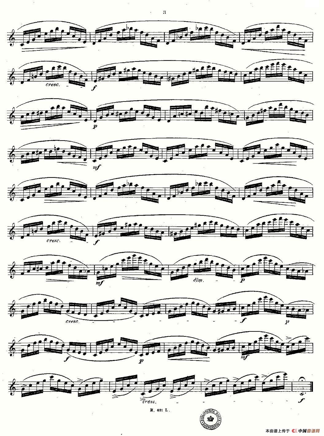 24首长笛练习曲 Op.15 之1—5
