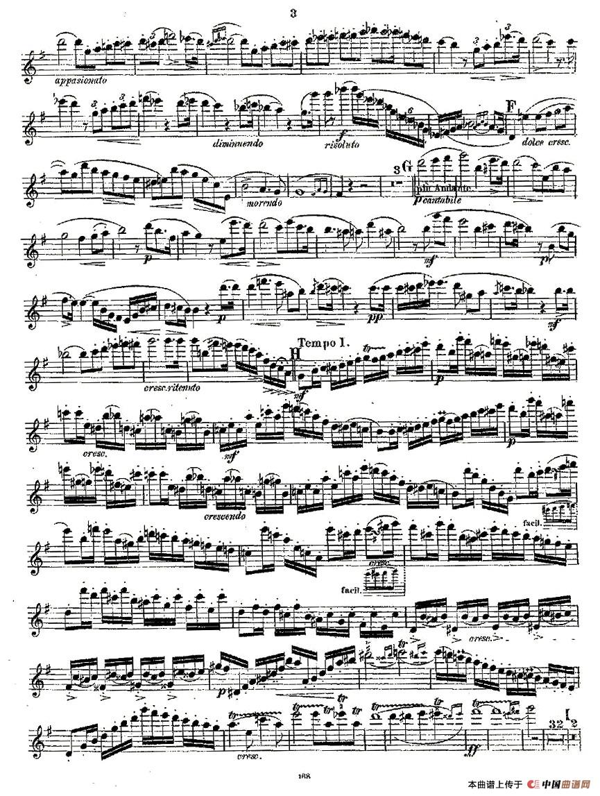 Concertstück . Op. 3. - flute part only