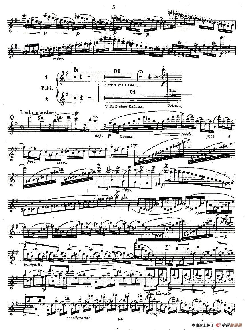 Concertstück . Op. 3. - flute part only