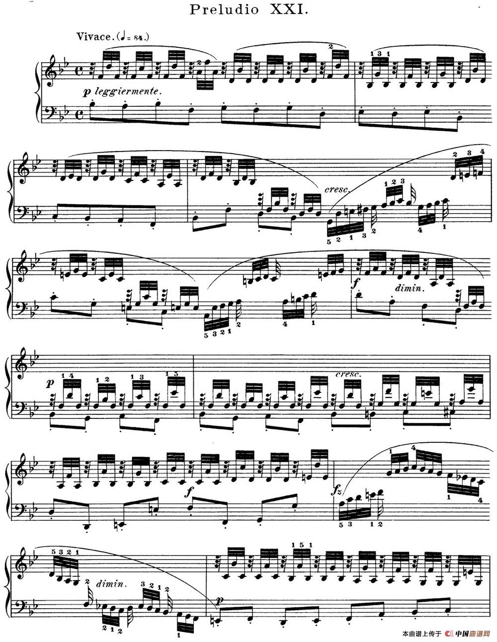 巴赫《平均律钢琴曲集·第一卷》之前奏曲（NO