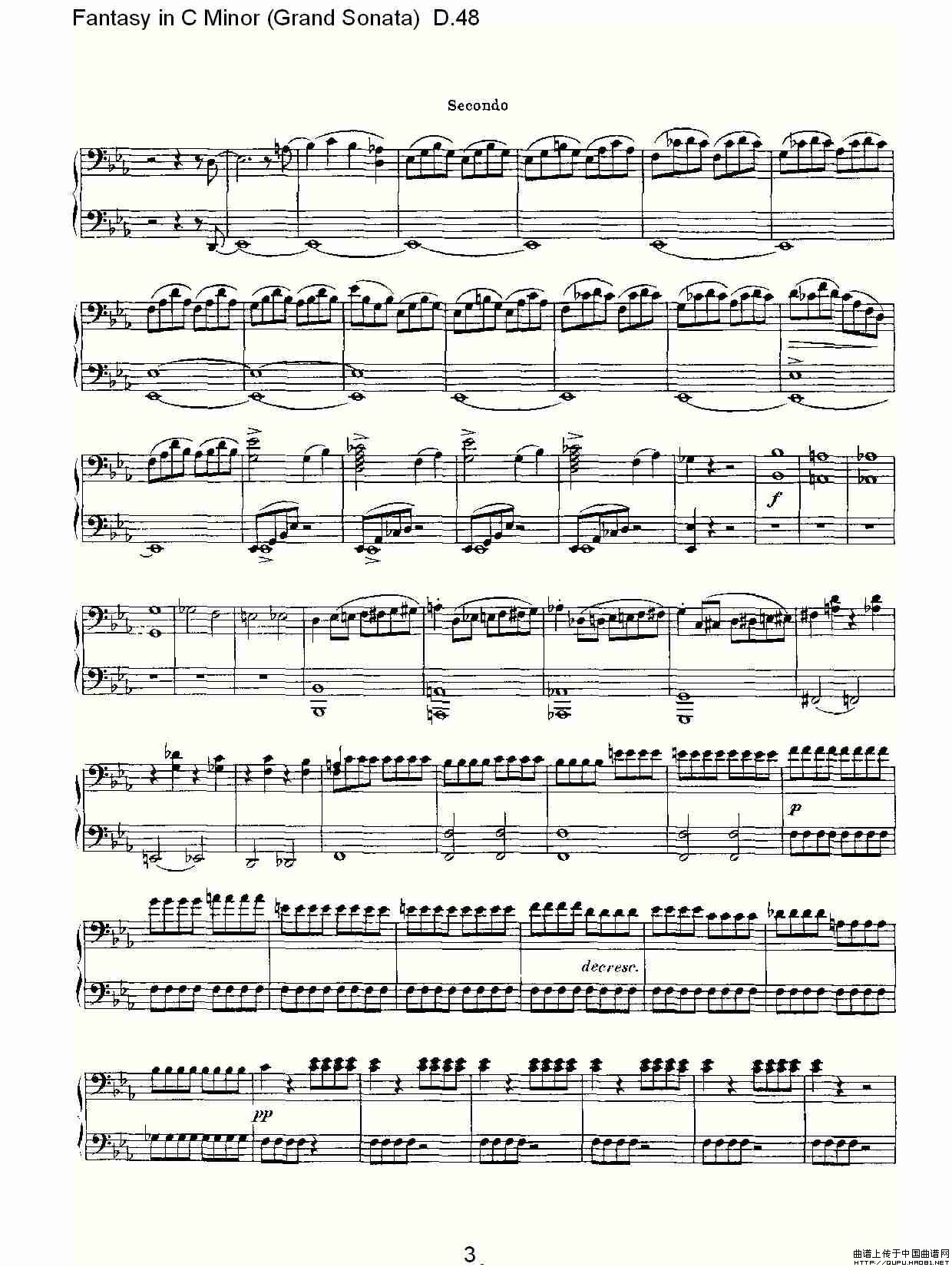 Fantasy in C Minor（Grand Sonata))D.4）