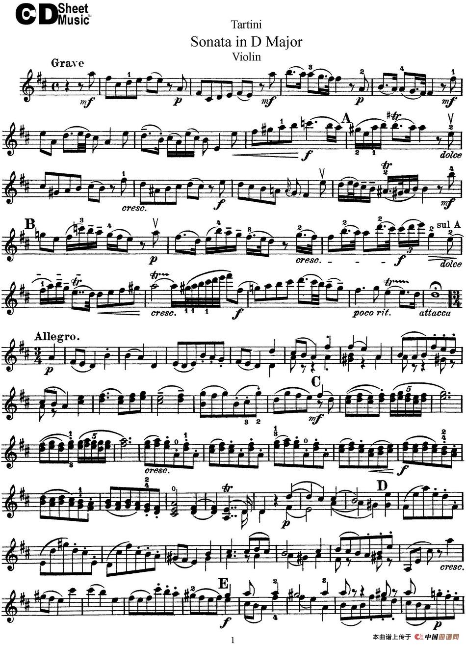 Violin Sonata in D Major