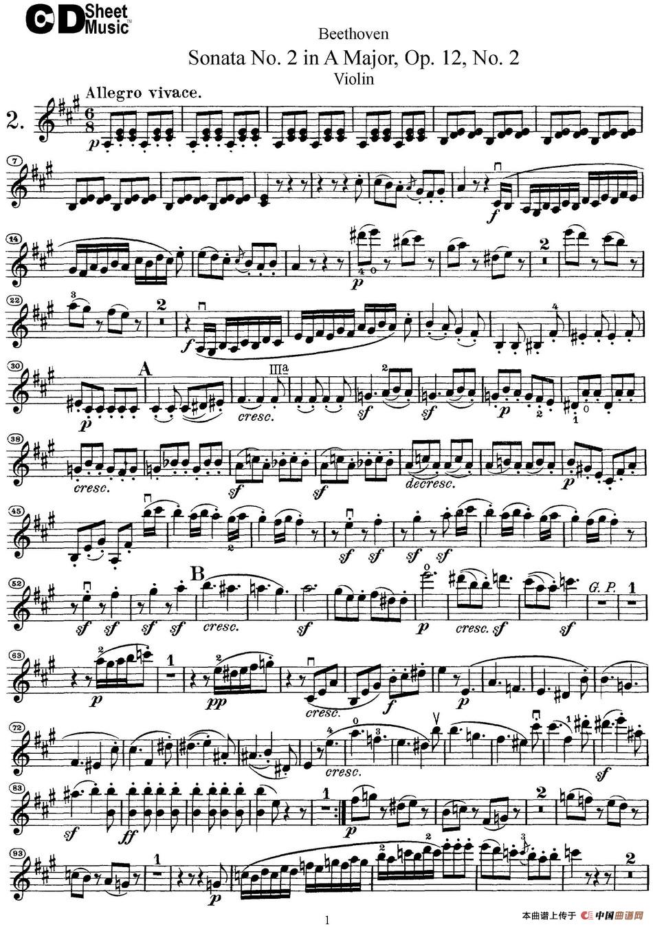 Violin Sonata No.2 in A Major Op.12 No.2_2