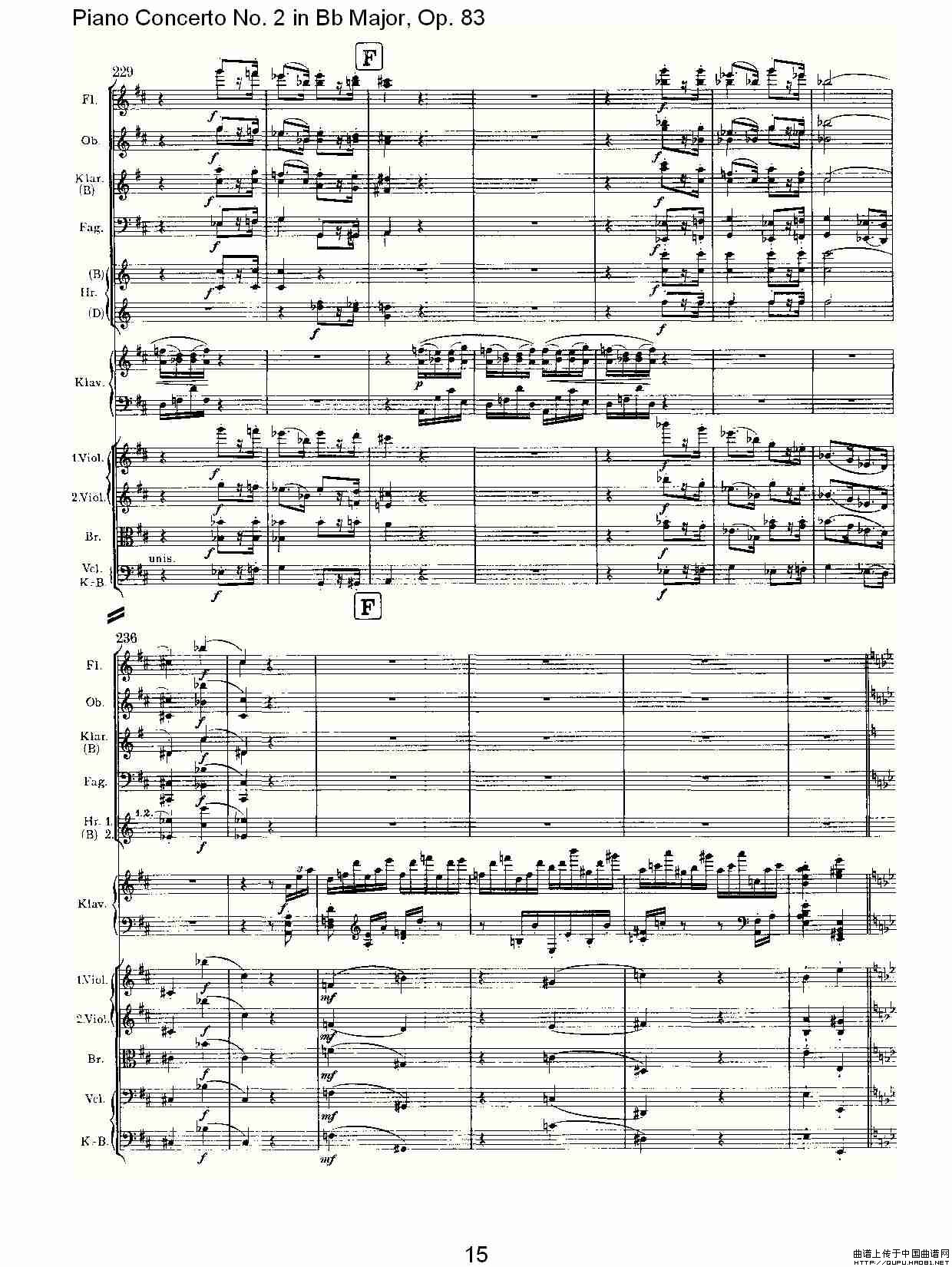Bb大调钢琴第二协奏曲, Op.83第四乐章