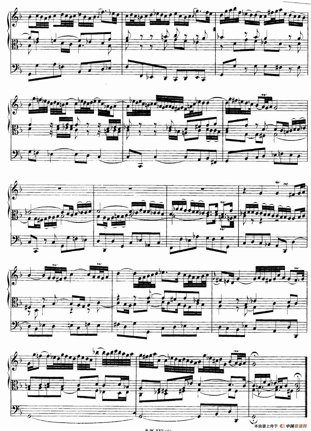 巴赫18首赞美诗前奏曲（9）（双排键电子琴）电子琴谱