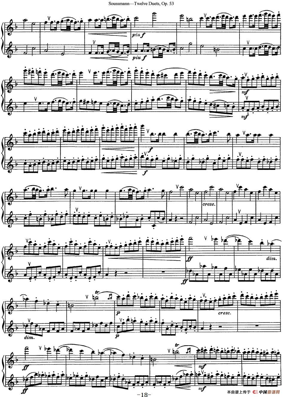 苏斯曼12首长笛重奏曲Op.53（NO.10-NO.11）