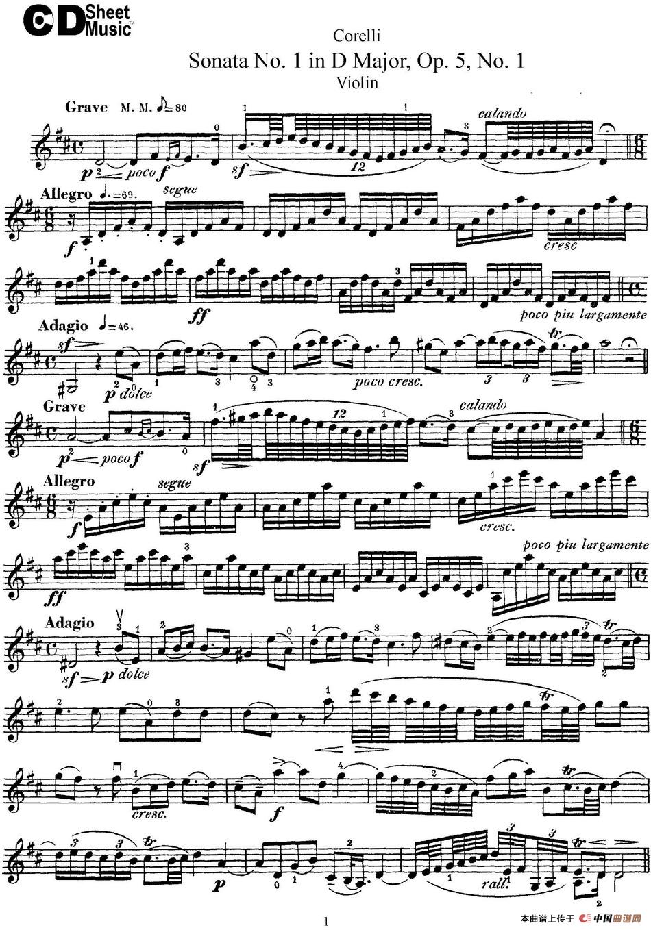 Sonata No.1 in D MajorOp.5 No.1