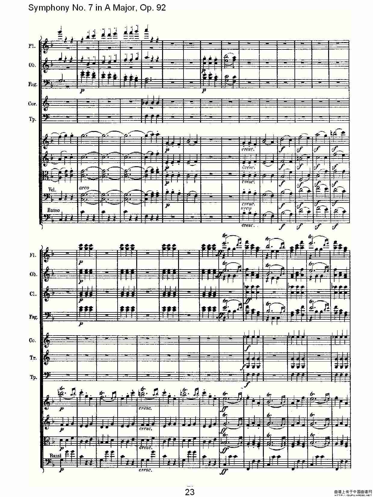 A大调第七交响曲 Op.92第三乐章
