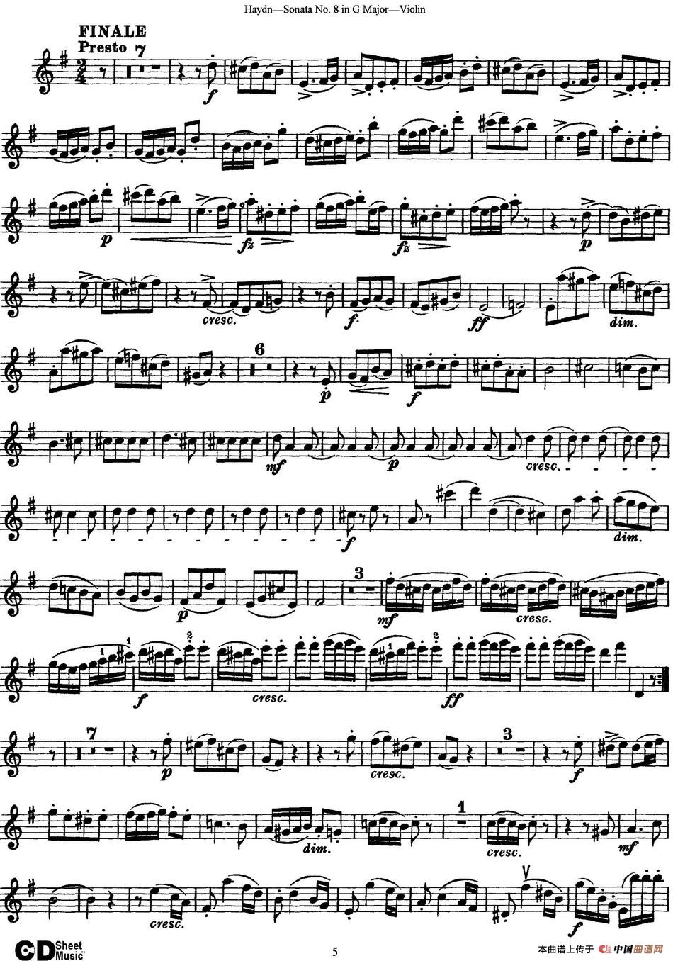 Violin Sonata No.8 in G Major